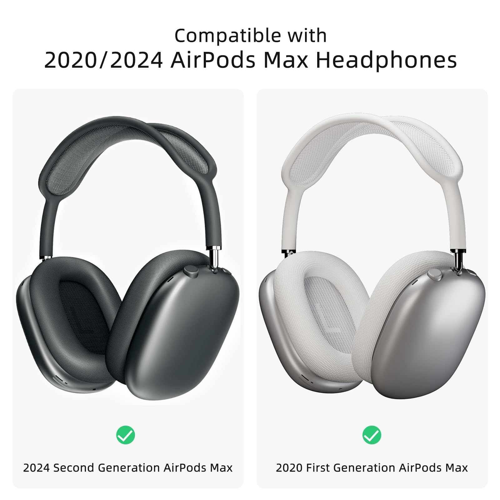 MONOCARBON Custodia in vera fibra di carbonio per AirPods Max (2024/2020), custodia rigida protettiva di grado militare per cuffie Apple Max, unica forgiata lucida, antigraffio, accessori essenziali