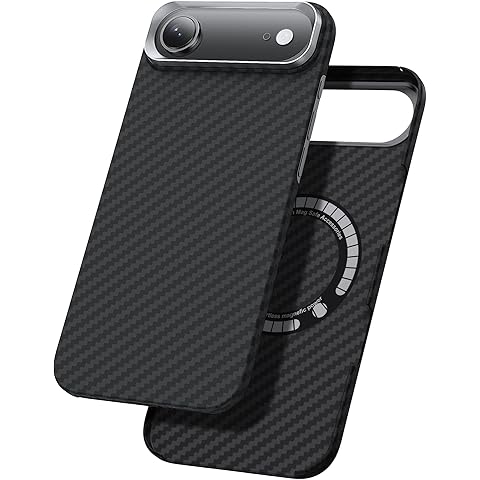Aramid Fiber for iPhone Air Case Black/Grey(Twill), Compatible with MagSafe,Slim & ...