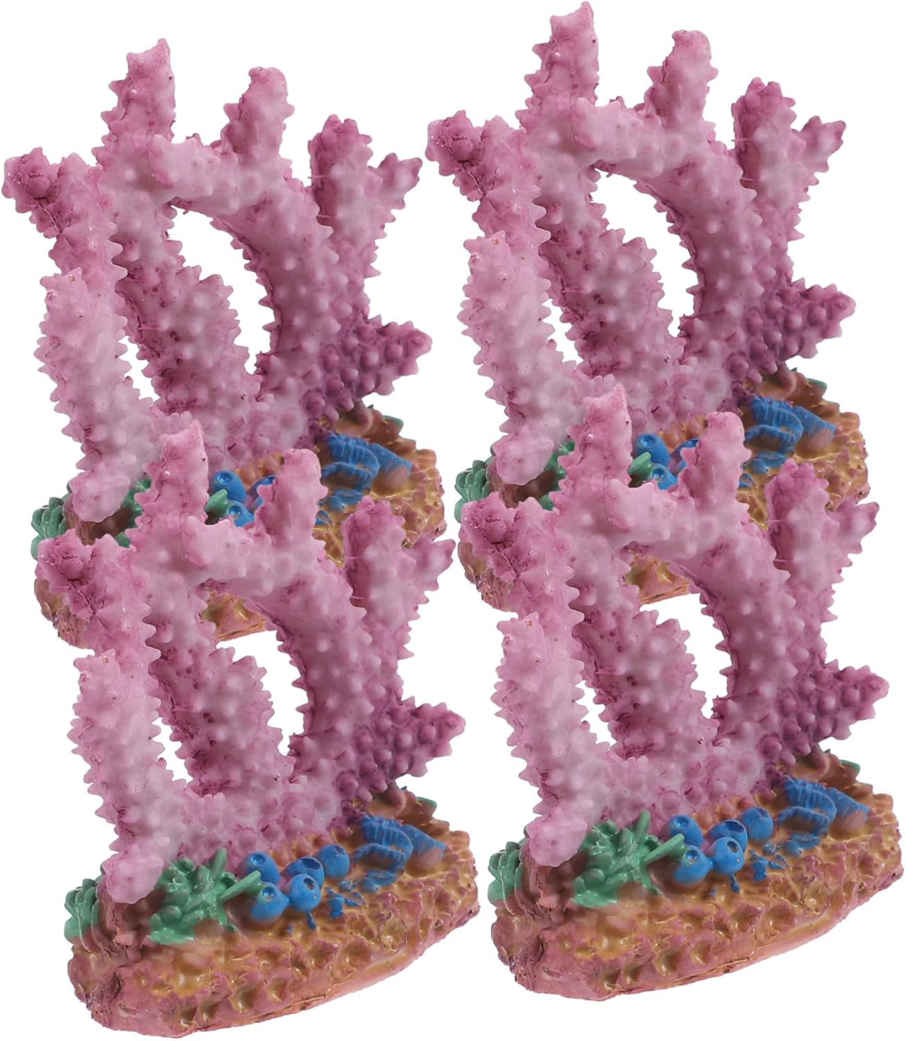 5sets Resin Coral Decoration Fish Tank Aquatic Coral Aquarium Artificial Plants Fish Tank Light Kit Fern Delicate Aquarium Coral Sponge Fish Tank Decorations C