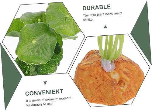 Miniatura 9 de ABOOFAN Terrario de reptil, barba, araña, plantas, decoraciones de peces para tanque, acuario, planta falsa, decoración de cueva, pecera, planta de