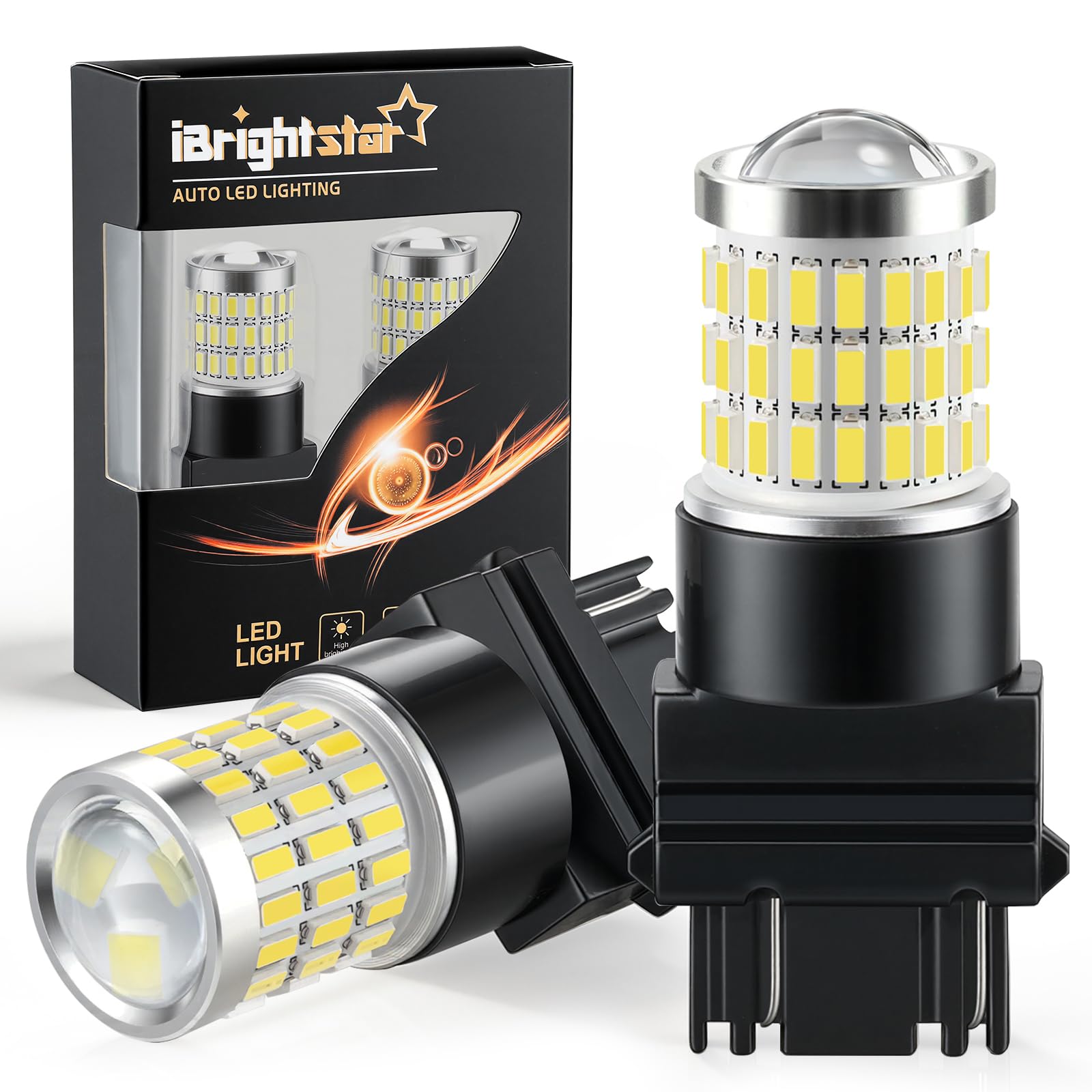 Amazon.com: iBrightstar 3157 LED Bulb White, 4157 3156 LED Reverse