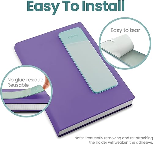 Miniatura 6 de Epessa Soporte para bolígrafo adhesivo verde para cuaderno y funda universal para mouse