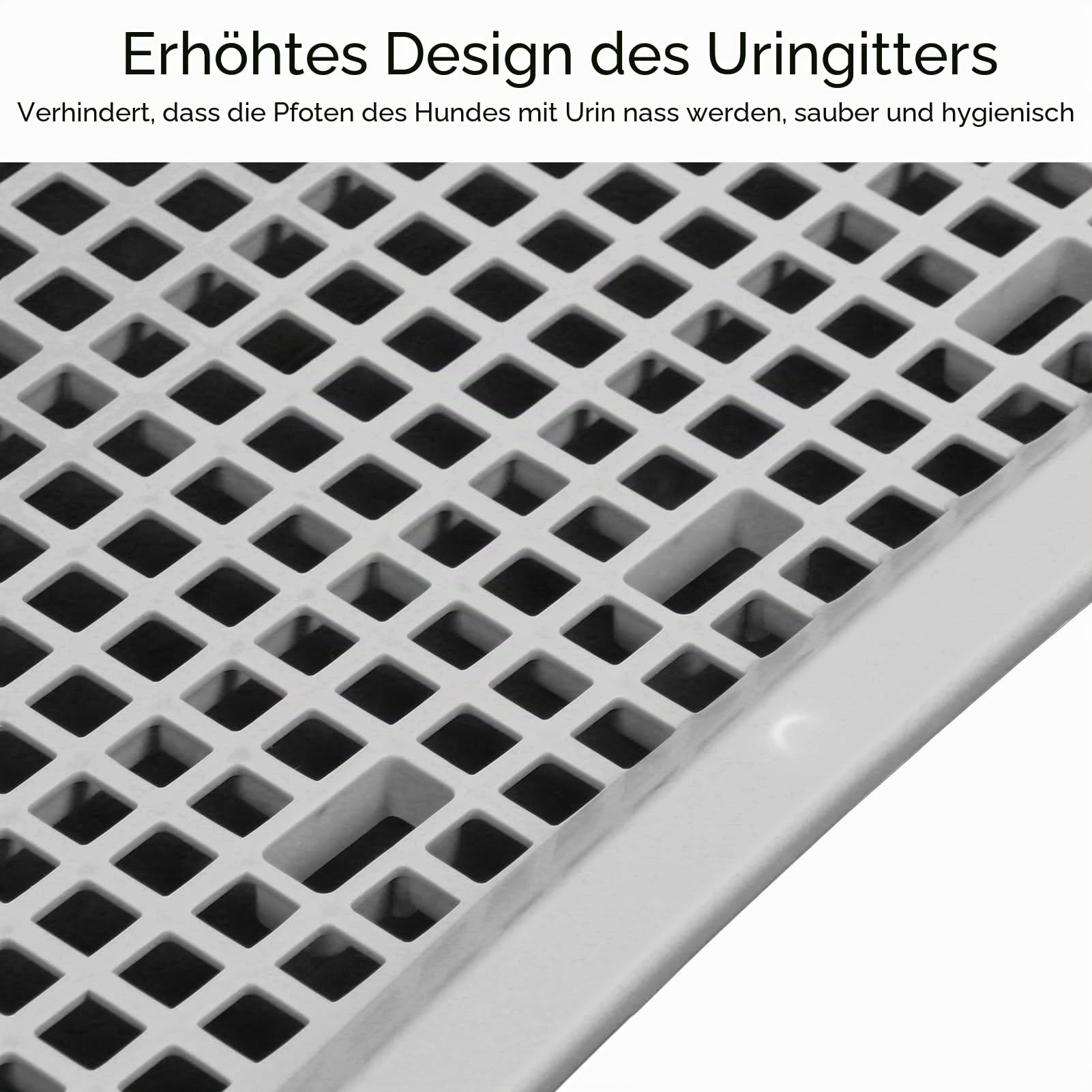 Asixxsix Töpfchen-Trainingstoilette, 51 x 38 x 3.5 cm, für Hunde, Schwarz, Grau, für kleine bis mittelgroße Hunde, Unisex