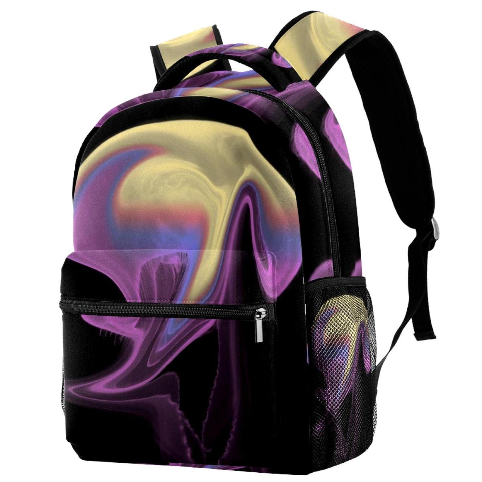 Sac à dos d'école géométrique et léger de taille unique pour ordinateur
