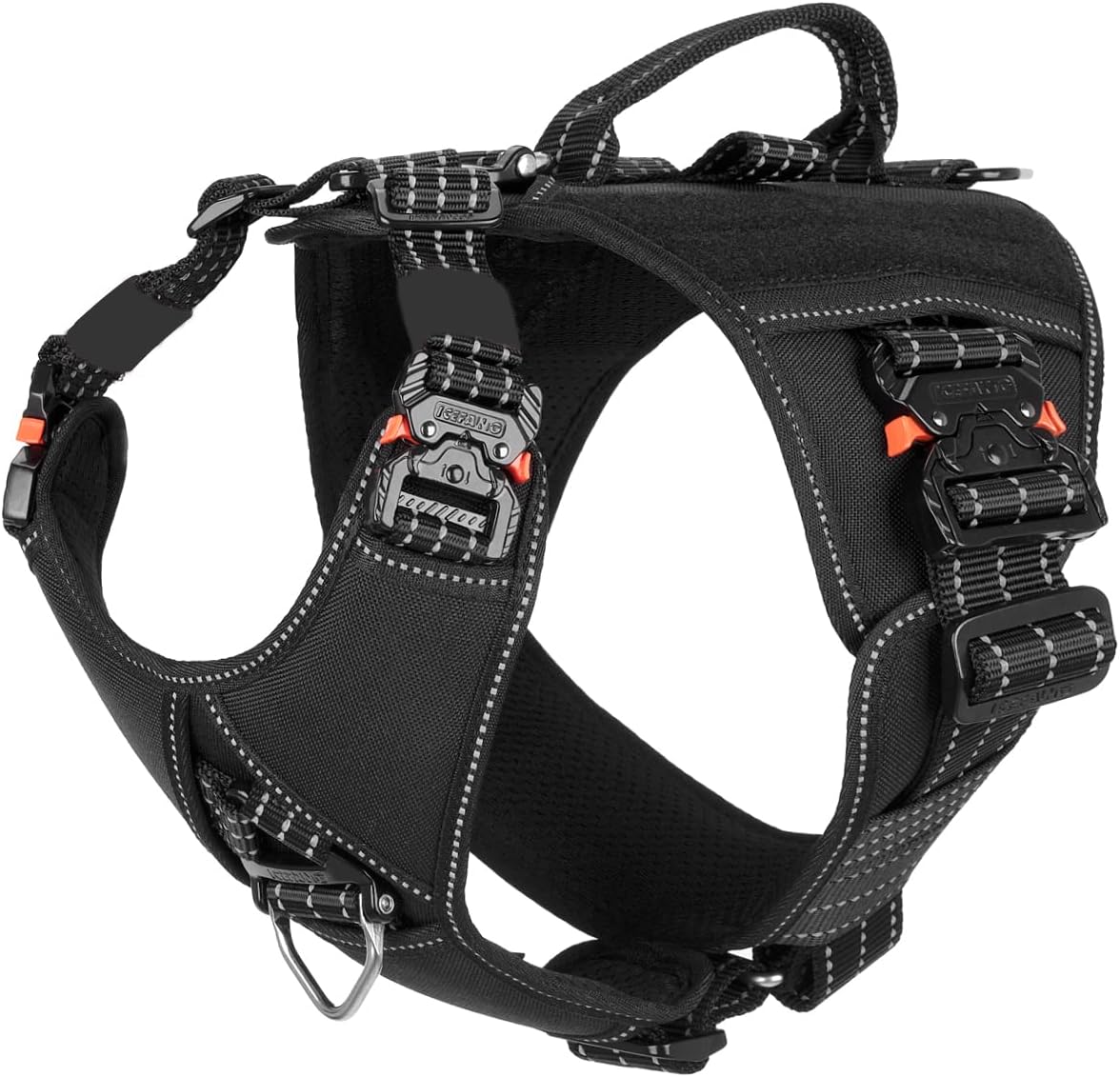 ICEFANG GN8 Tactical Dog Harness with 4X Metal buckles for