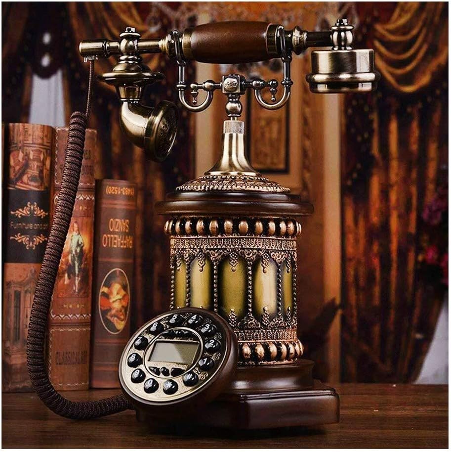 Fixed Phone Fashion Antique Design Fixed Phone Home Office Decoration Wired Phone Multifunction with Clear Sound Quality