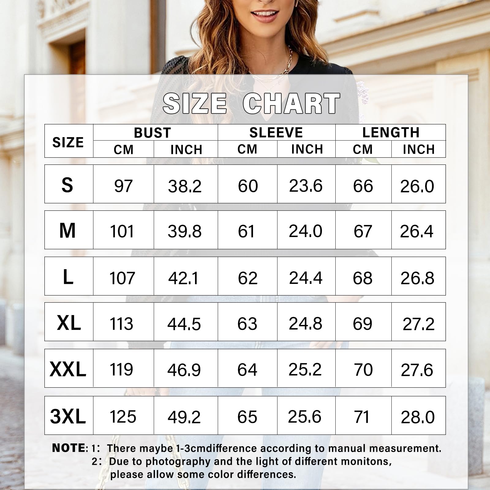 Camiseta Mujer Blusa de Encaje Manga Larga Elegantes Top Chifón Informal Camisa con Cuello en V Otoño Túnica Color Sólido de Trabajo