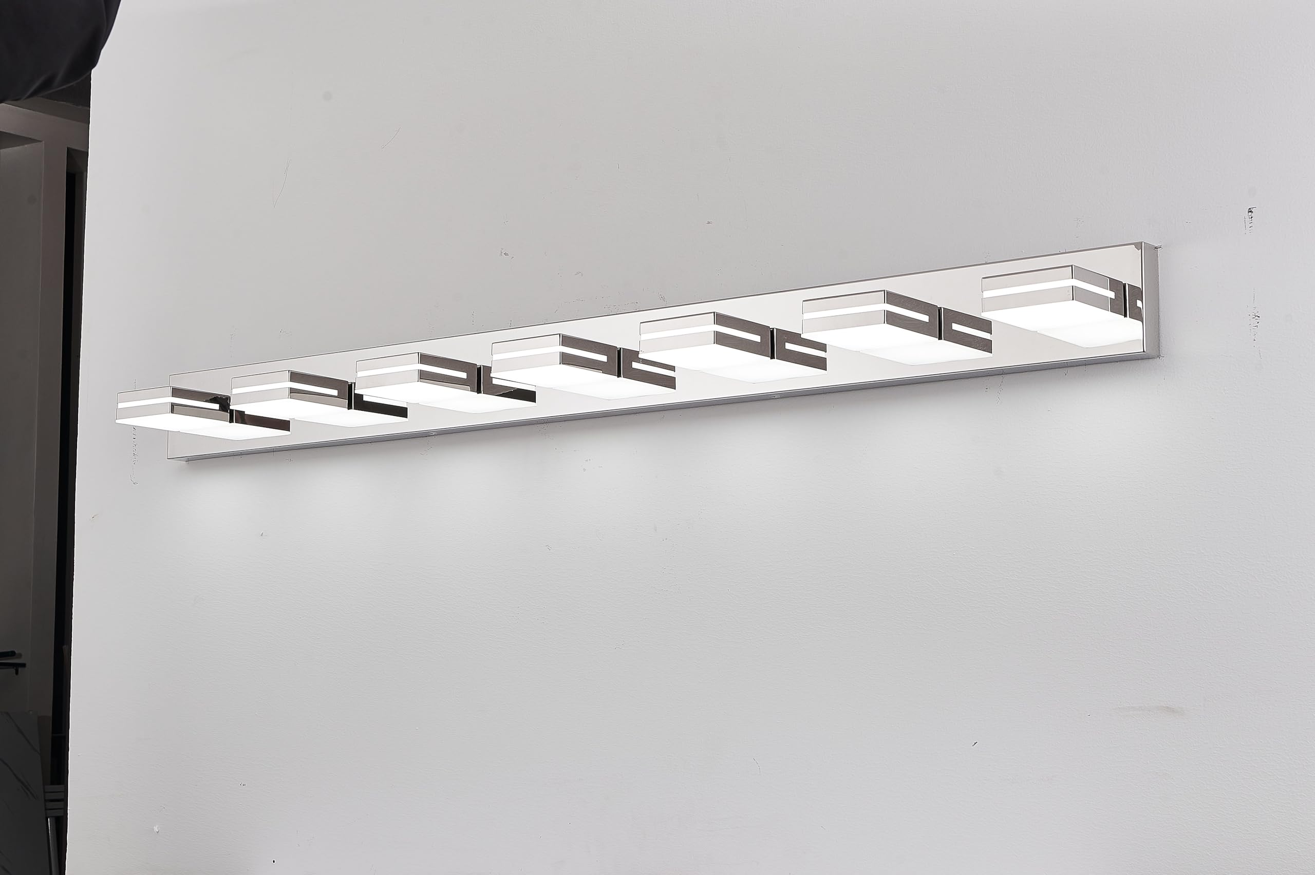 VDOQTLJT Enhances Illumination with Modern 7-Light LED Wall Sconce Energy-Efficient Design for Bathrooms and Mirrors Sleek Style