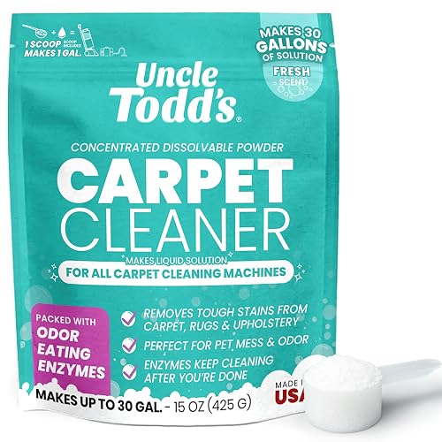 Uncle Todd's Carpet Cleaner Powder 15 oz (30-Gallon Yield)