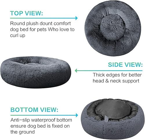 Miniatura 3 de SAVFOX Cama calmante para perros, cama antiansiedad, cama de perro de felpa, para perros pequeños, tamaño mediano, grande y XL, cama suave y cómoda