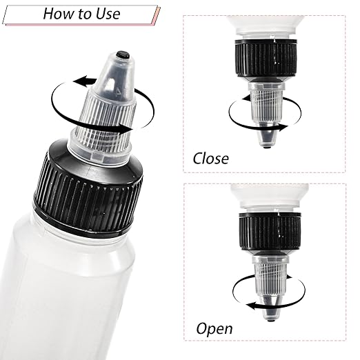 Bekith 40 Botellas Dosificadoras 1oz HDPE Plástico con Tapa Giratoria miniatura 4