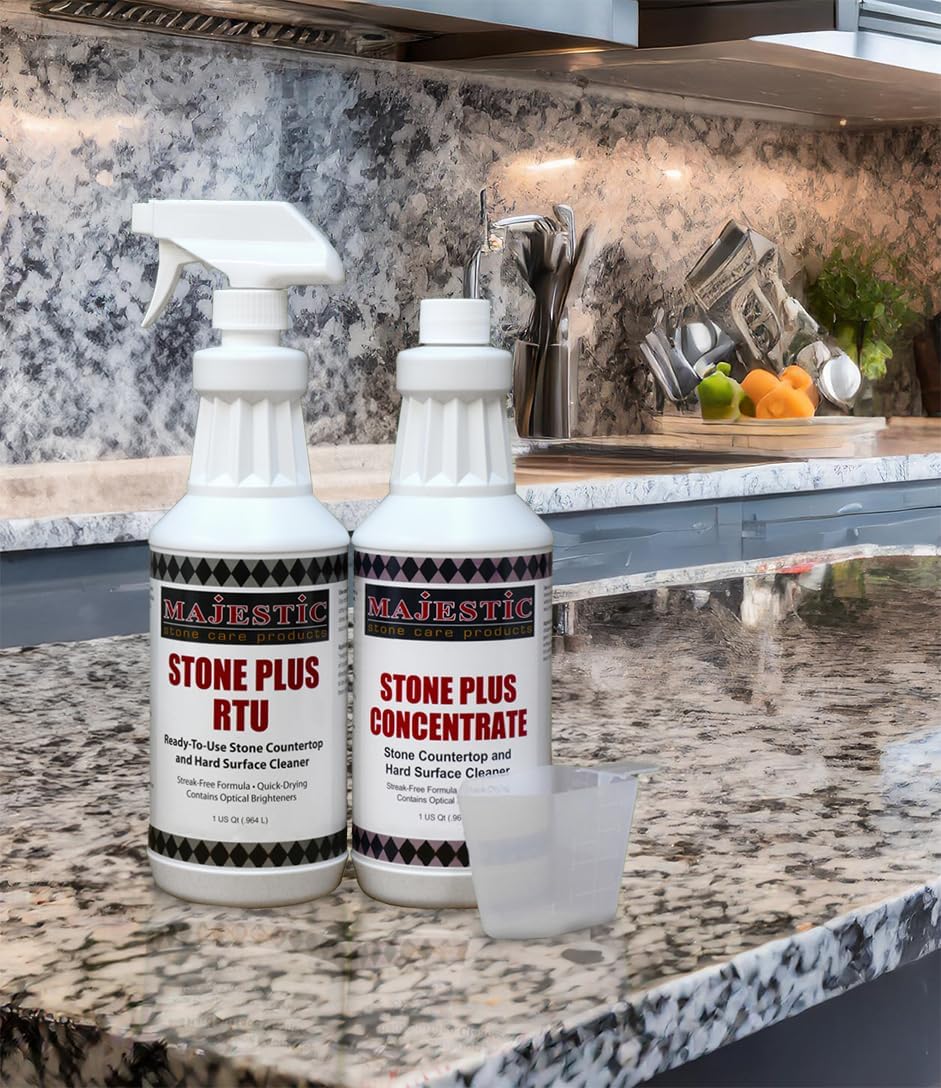Majestic Stone Plus Value Kit : Marble, Granite, Natural Stone Cleaner