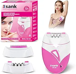 Depilador Eletrico Feminino Depilador Facial Recarregável Aparador de Pelos do Corpo Barbeador Eletrico 110V/220V, Portátil e fácil de Usar