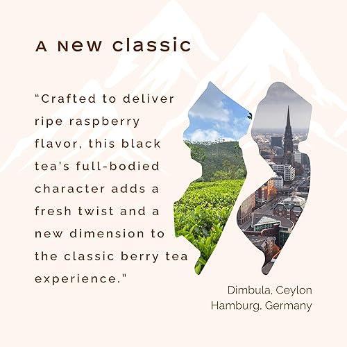 Miniatura 3 de Woocup Té de hojas sueltas de frambuesa roja (3 onzas  35 porciones)  Mezcla de hojas puras para té de Navidad, té chai y otros té de vacaciones en