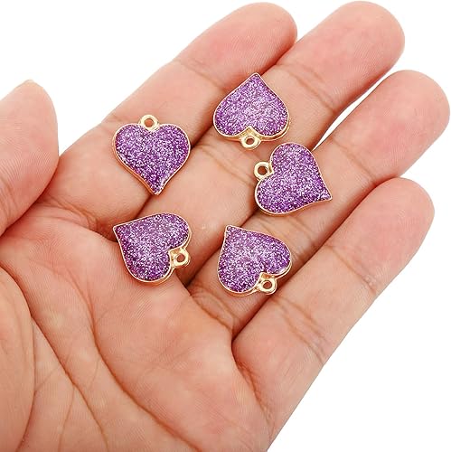 Miniatura 4 de PATIKIL Dije de corazón, 30 piezas de mini dije de corazón encantador de resina a granel, hermoso diseñador lindo para hacer joyas, pulseras,
