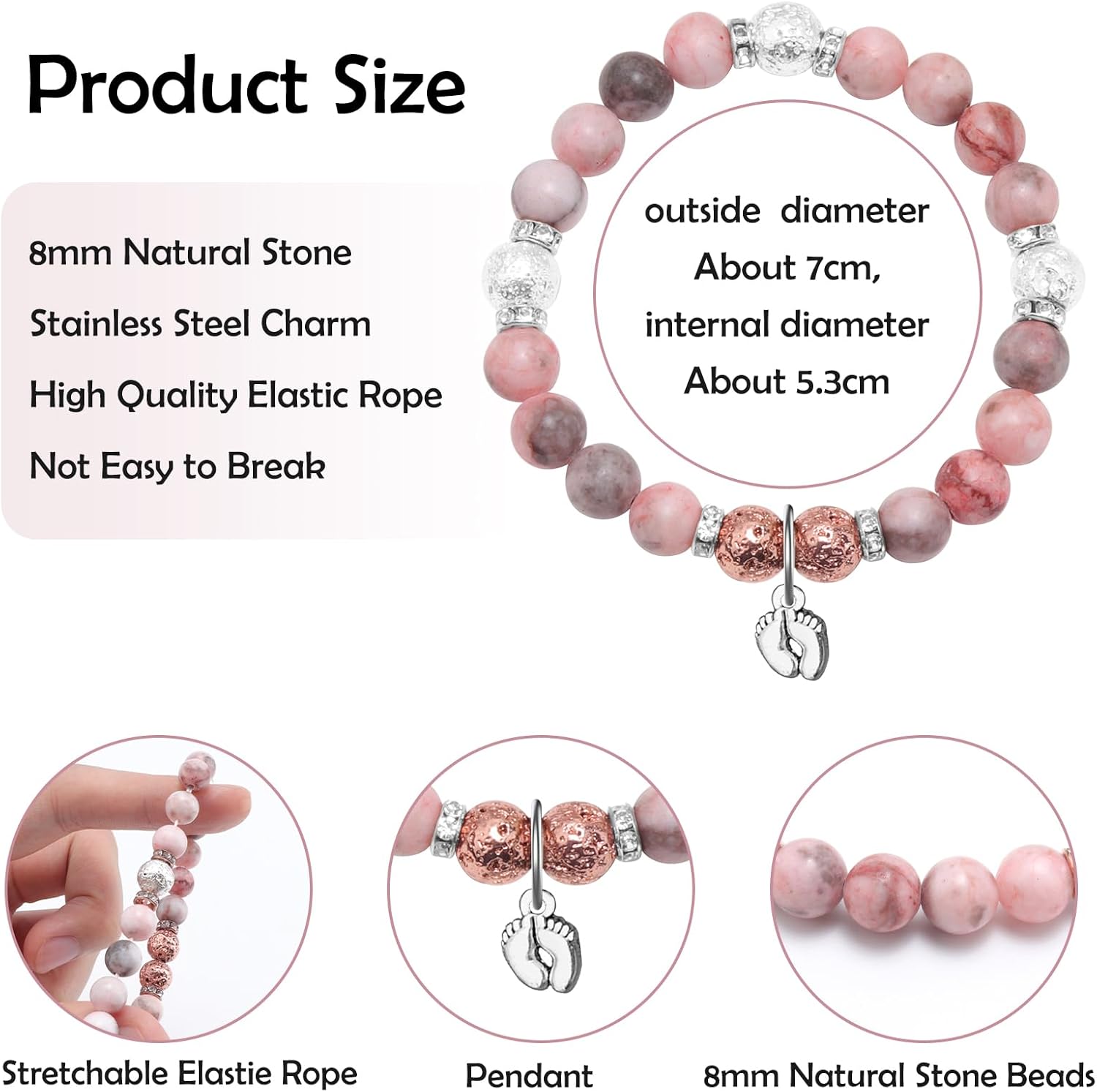 New Mom Gifts for Women Mommy to Be Bracelet Pregnancy Announcement Jewelry Gifts First Mothers Day Gift for New Mom Bracelet Pregnancy Gift for Mother Best Friend Sister Wife Christmas Birthday - Image 2