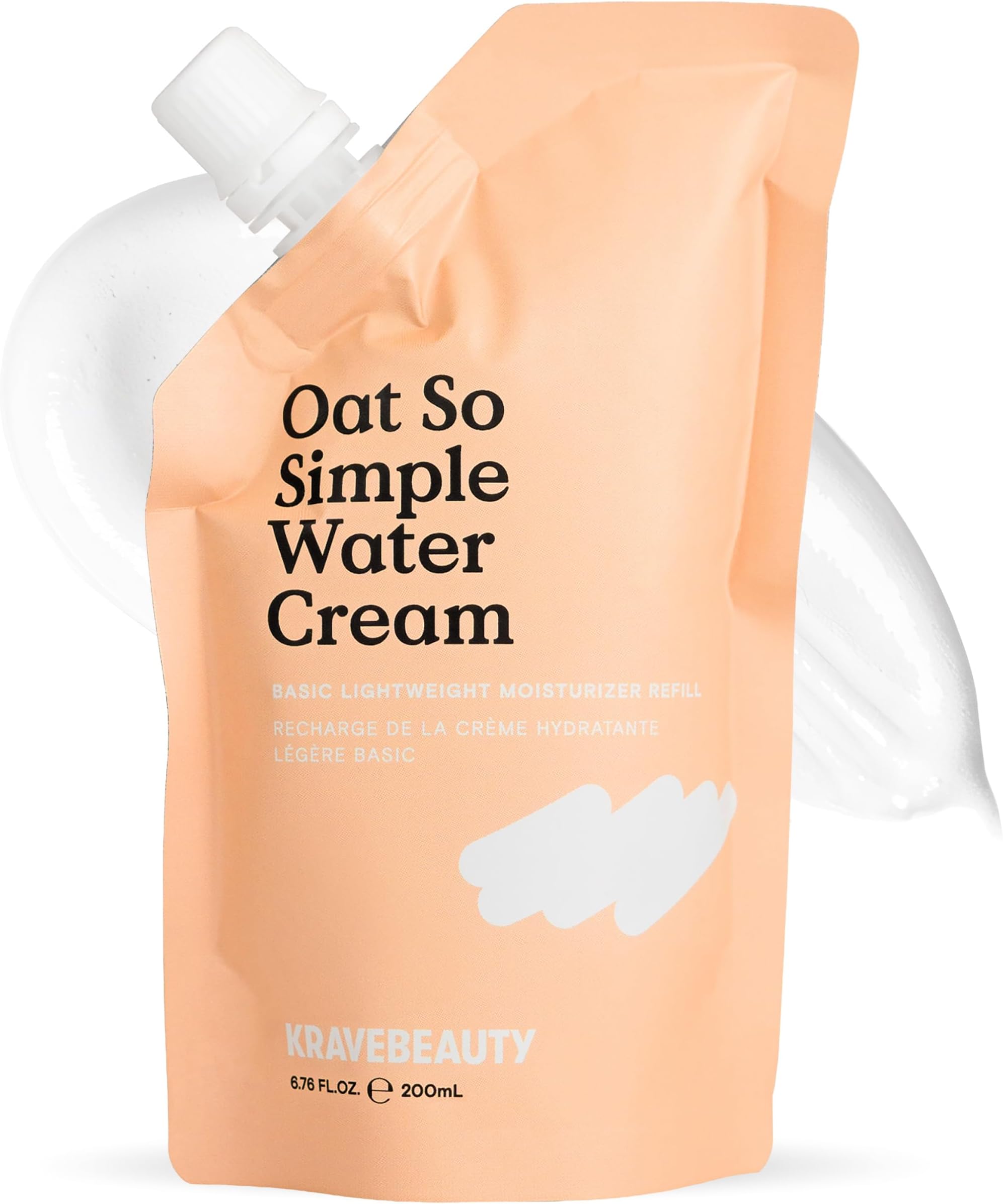 KraveBeauty Oat So Simple Water Cream for Sensitive Skin, Refill, 200 mL