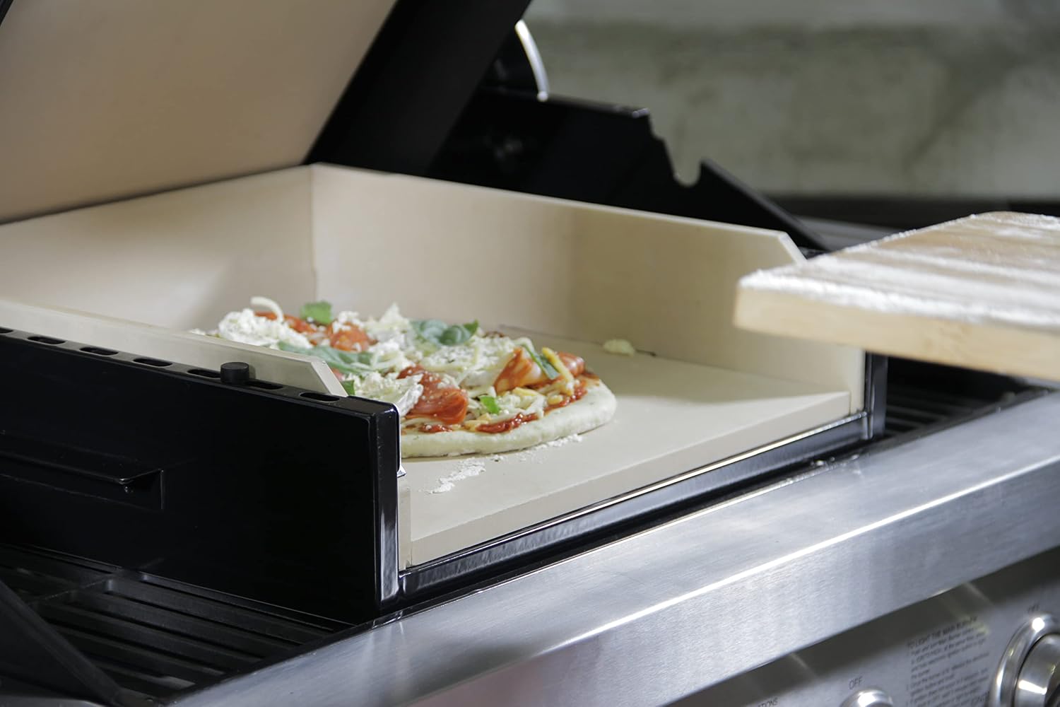 Megamaster Portable Pizza Kit - Stainless Steel Ceramic Pizza Oven & Grill Top for Camping