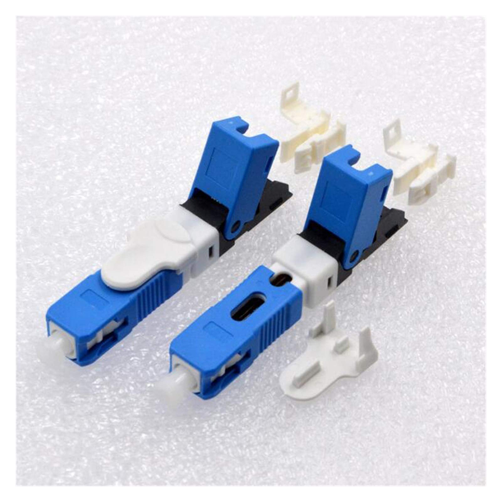 Adaptateur à Fibre Optique 50pcs FTTH SC Connecteur Rapide SC Connecteur Rapide SC PC FTTH Fibre Connecteur Rapide Embedded ESC250D SC connecteur
