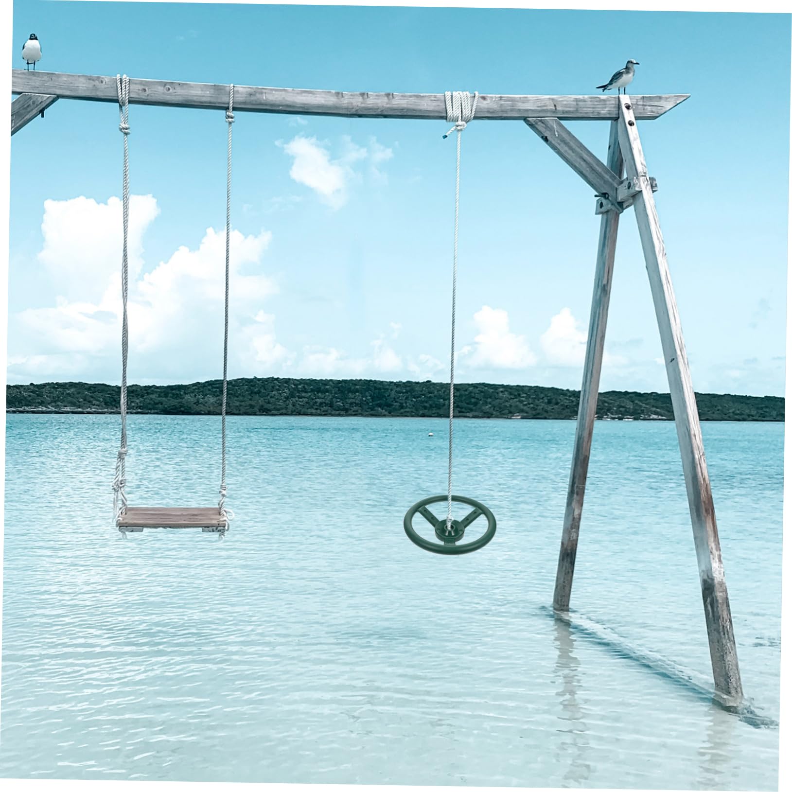 CORHAD Swing Accessory Steering Wheel for Design with Smooth Finish for Climbing Frames and Backyard Fun