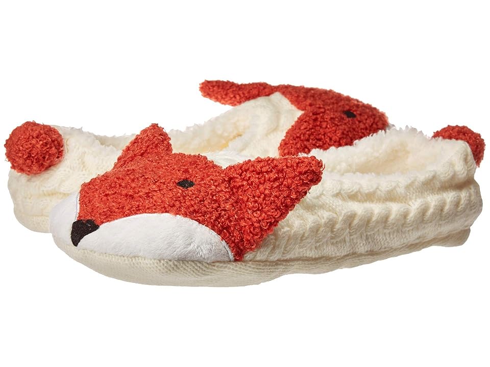 

HUE Pet Slipper Shue Sock with Grippers (Ivory/Fox) Women's Crew Cut Socks Shoes