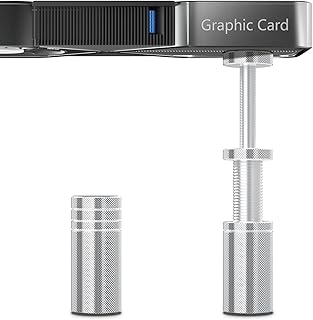 Ausvrkkit GPU Support Bracket, Adjustable Height GPU Sag Bracket with Magnet and Non-Slip Sheet, GPU Brace for Prevent Universal VGA Graphics Card Sag (M-Silver)