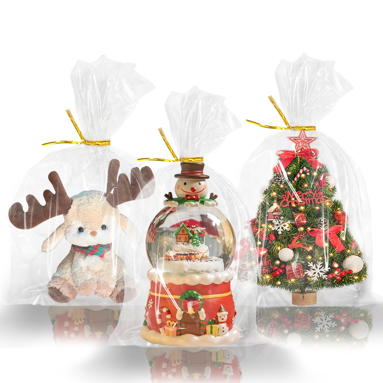 Cherodada Cellophane Treat Bags, 4x6 Inch Iridescent - View #2