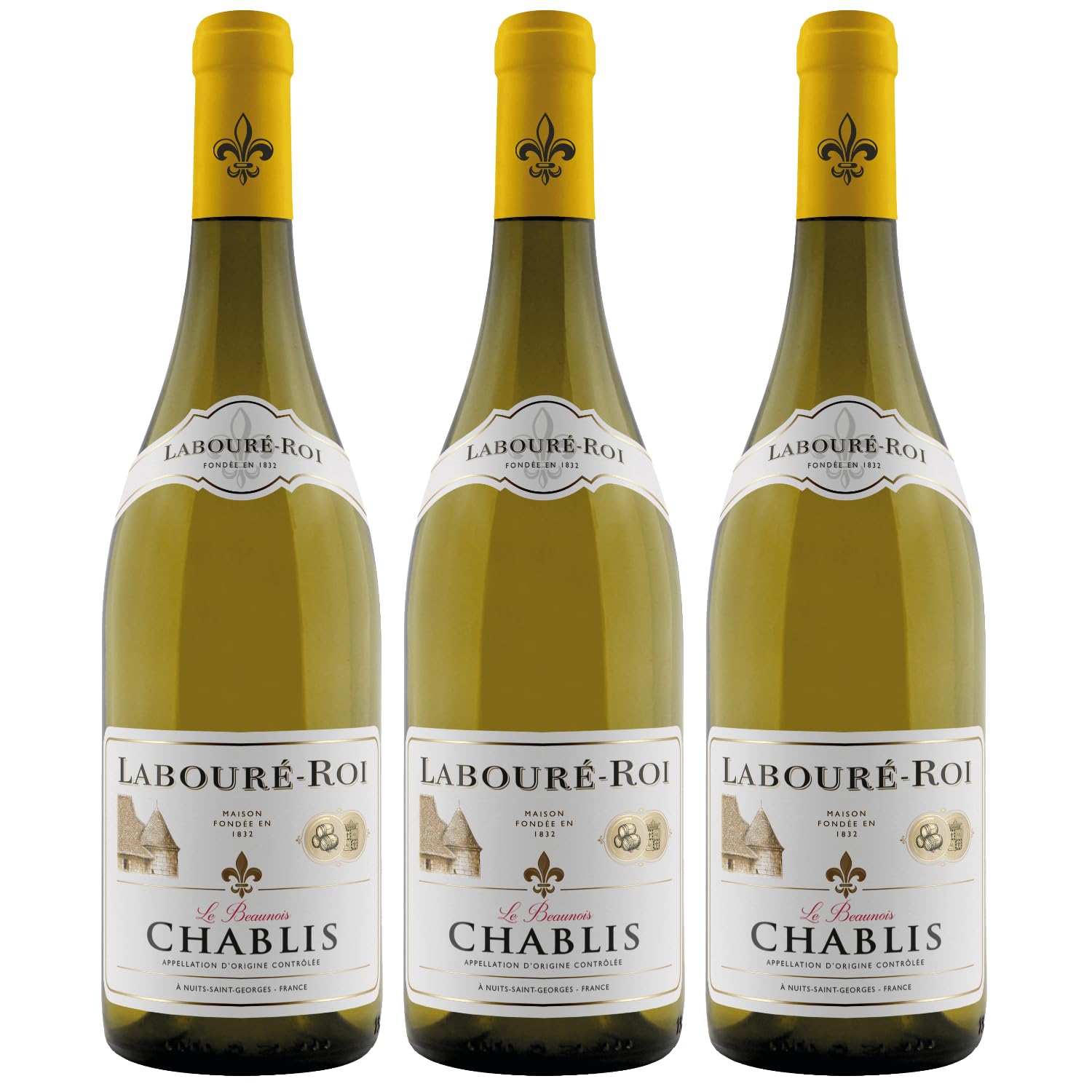 Labouré-Roi Chablis AOC Weisswein weiss trocken Frankreich inkl. FeinWert E-Book (3 x 0.75 l)