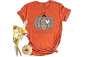 Cute Pumpkin Tshirts Womens Funny Fall Long Sleeve Halloween Graphic Tees Tops
