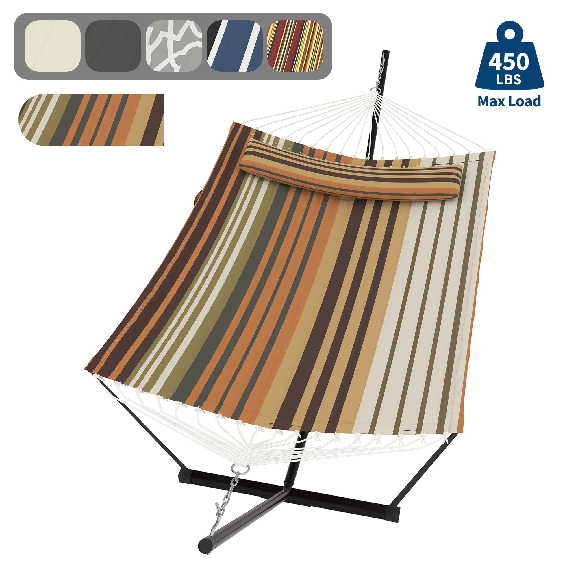 Zstar Hamaca Doble con Soporte y Almohada para 2 Personas