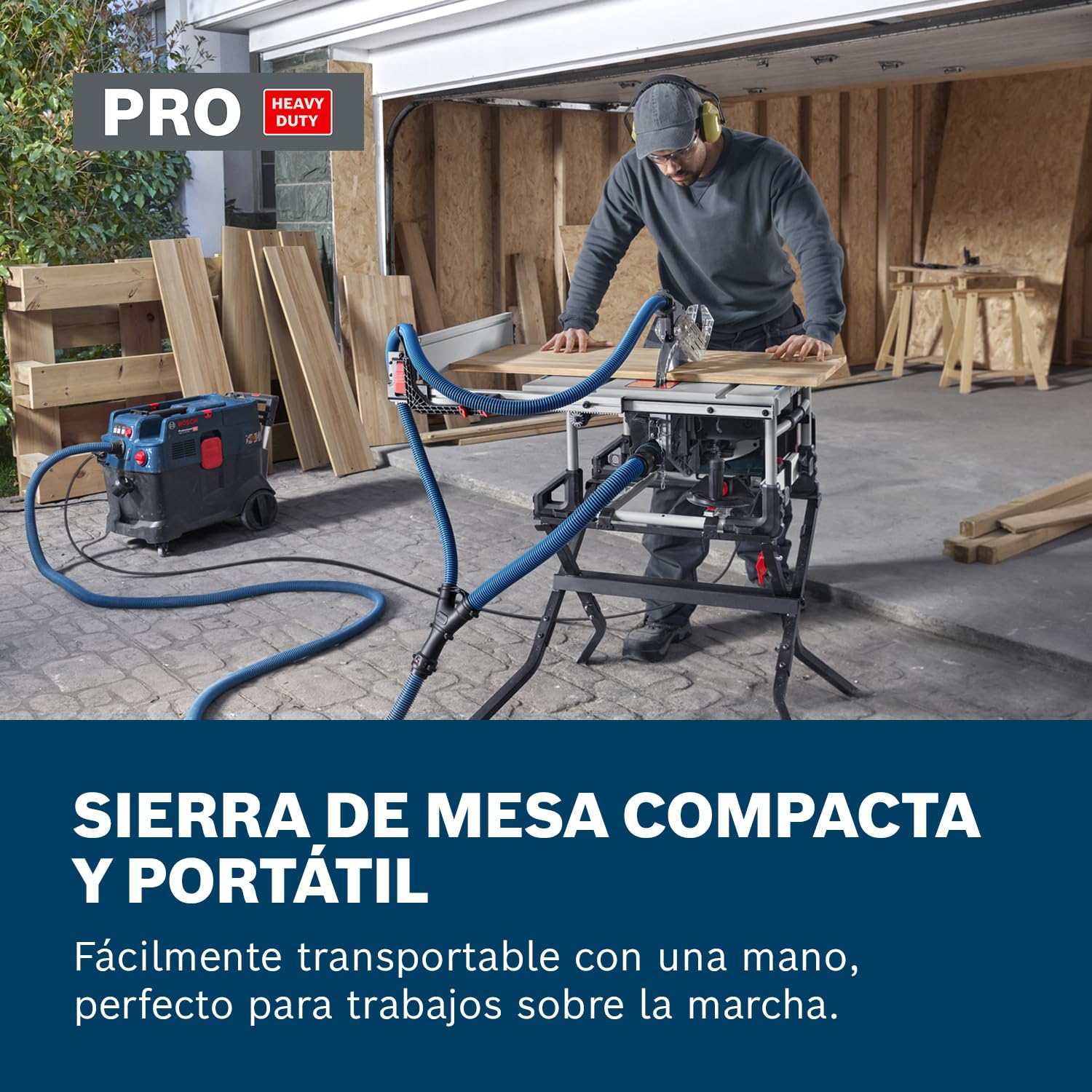Bosch Professional Sierra de mesa con cable GTS 70-216 (motor de 1850 W, altura de corte de 70 mm, capacidad de corte transversal de 635 mm)