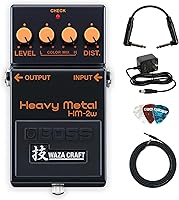 Vista 14 de Boss Paquete de distorsión DS-1 con cable de instrumento Gearlux, cable de conexión, púas y paño de pulido de Austin Bazaar