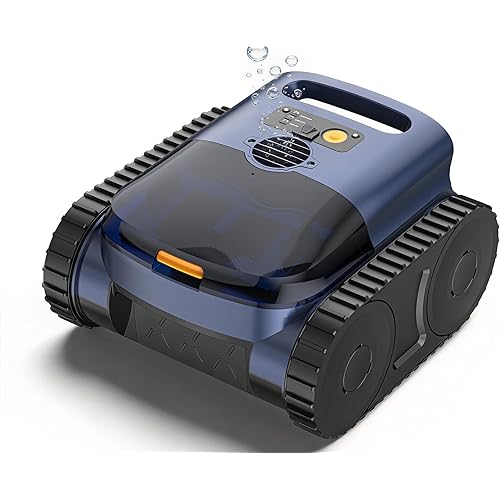 (2026 Upgrade) Pool Vacuum for Inground Pool & Above Ground Pool, Cordless Pool Cleaner with Smart Navigation, Self-Parking, LED Indicator, Wall&Waterline Cleaning Pool Robot up to 2150 Sq.ft