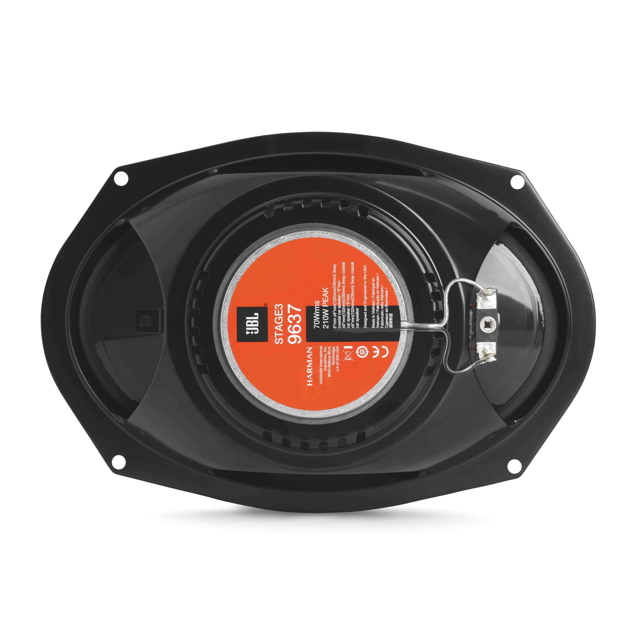 JBL Stage3 9637 Set di casse auto a 3 vie di Harman Kardon - Altoparlanti auto da 375 Watt - Scatola ovale JBL grande 6" x 9" (152 mm x 230 mm)