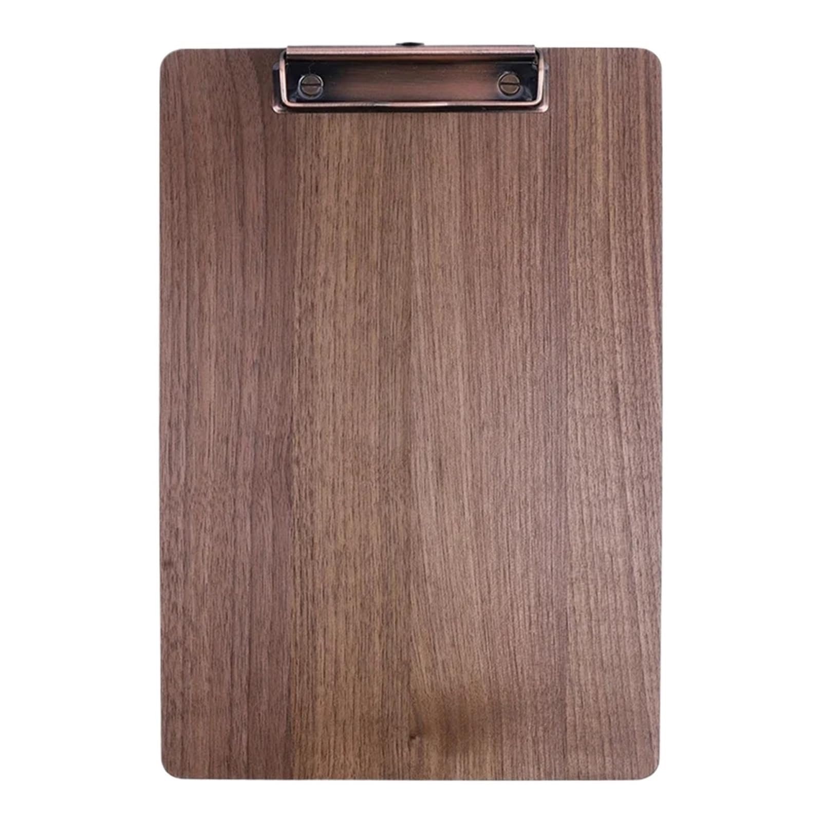 Portapapeles Carpeta de menú exhibición restaurante madera maciza 2 piezas | Portapapeles de tablero de copia de archivo de pedido de barra A4 con almacenamiento(23x16cmA5)