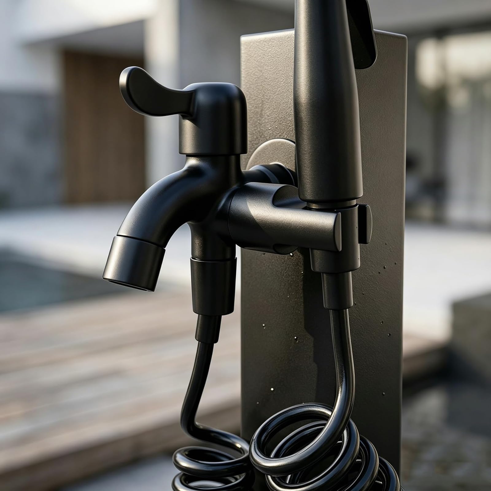 Columna De Agua De Jardín Independiente, Soporte Vertical para Manguera con Grifo De Latón, 60 Cm, Acero Inoxidable 304 Resistente A La Corrosión, para Riego, Lavado De Coches Y Ducha