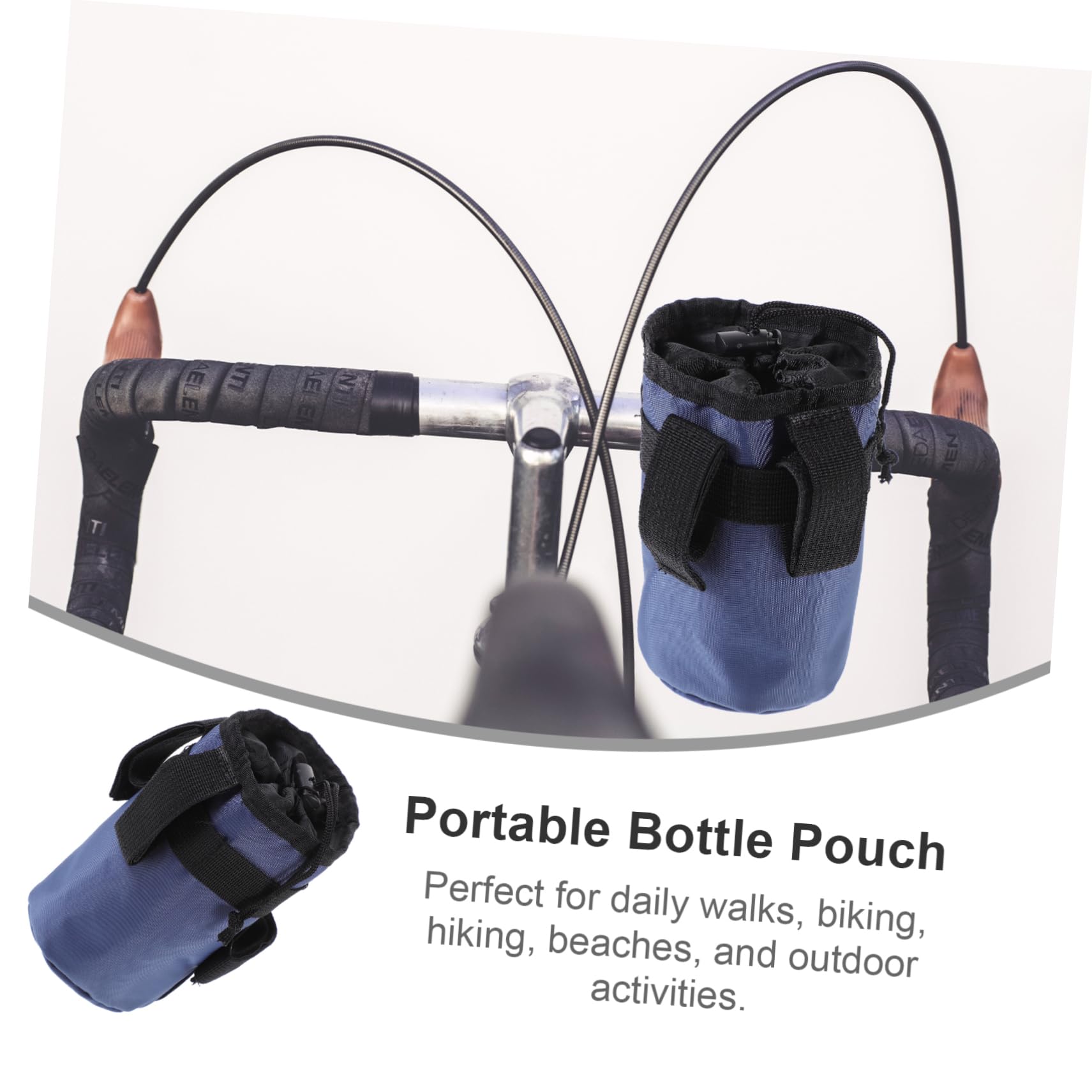 TOYANDONA 4 Piezas Bolsa de Botella de Bicicleta Soporte para hervidor de Bicicleta Ciclismo pava Bolso Portador para Botella de Agua Porta Bebidas para Bicicleta Papel de Aluminio Gris