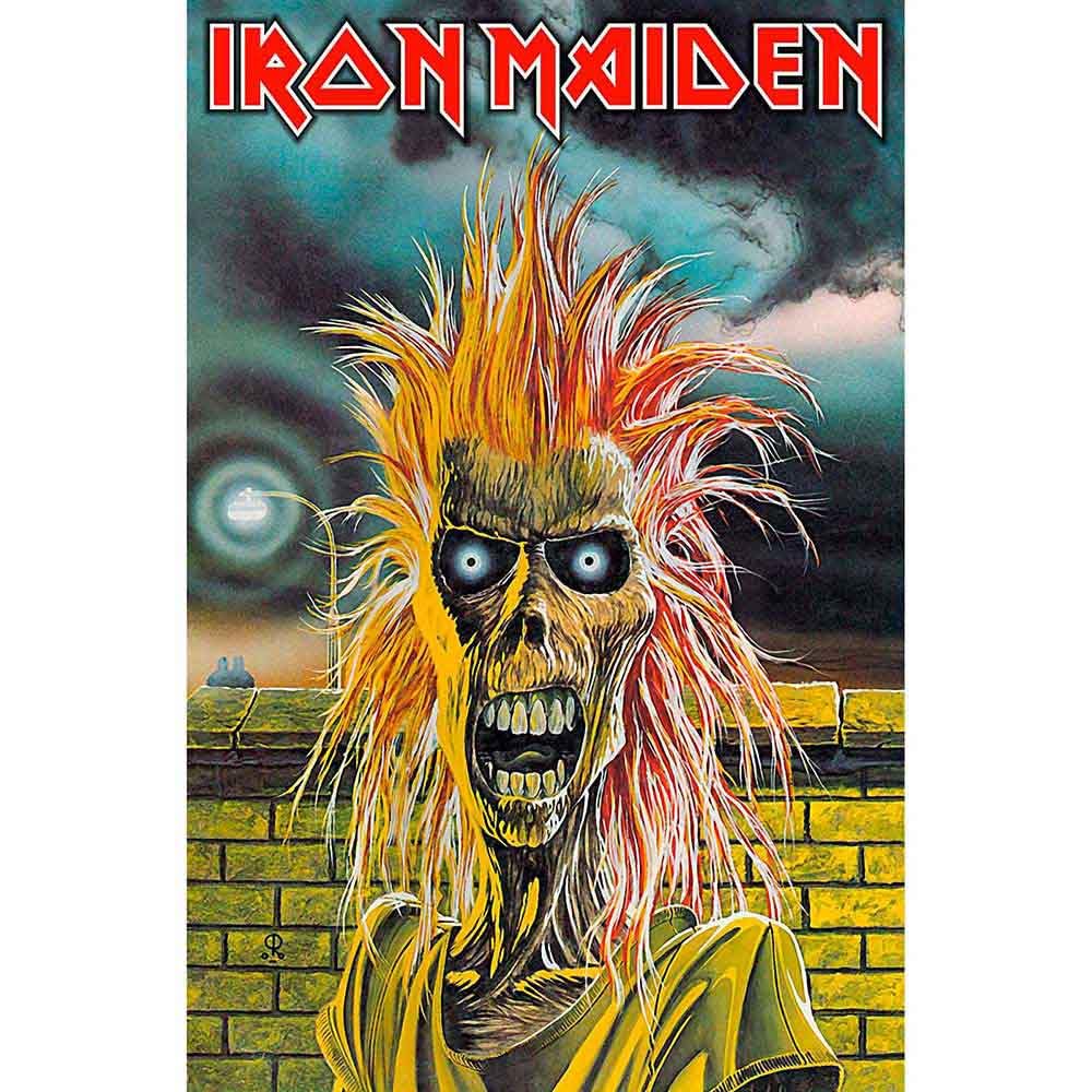 Iron Maiden Black Poster Textile Flag Eddie Band Logo Official 70Cm X 106Cm One Size