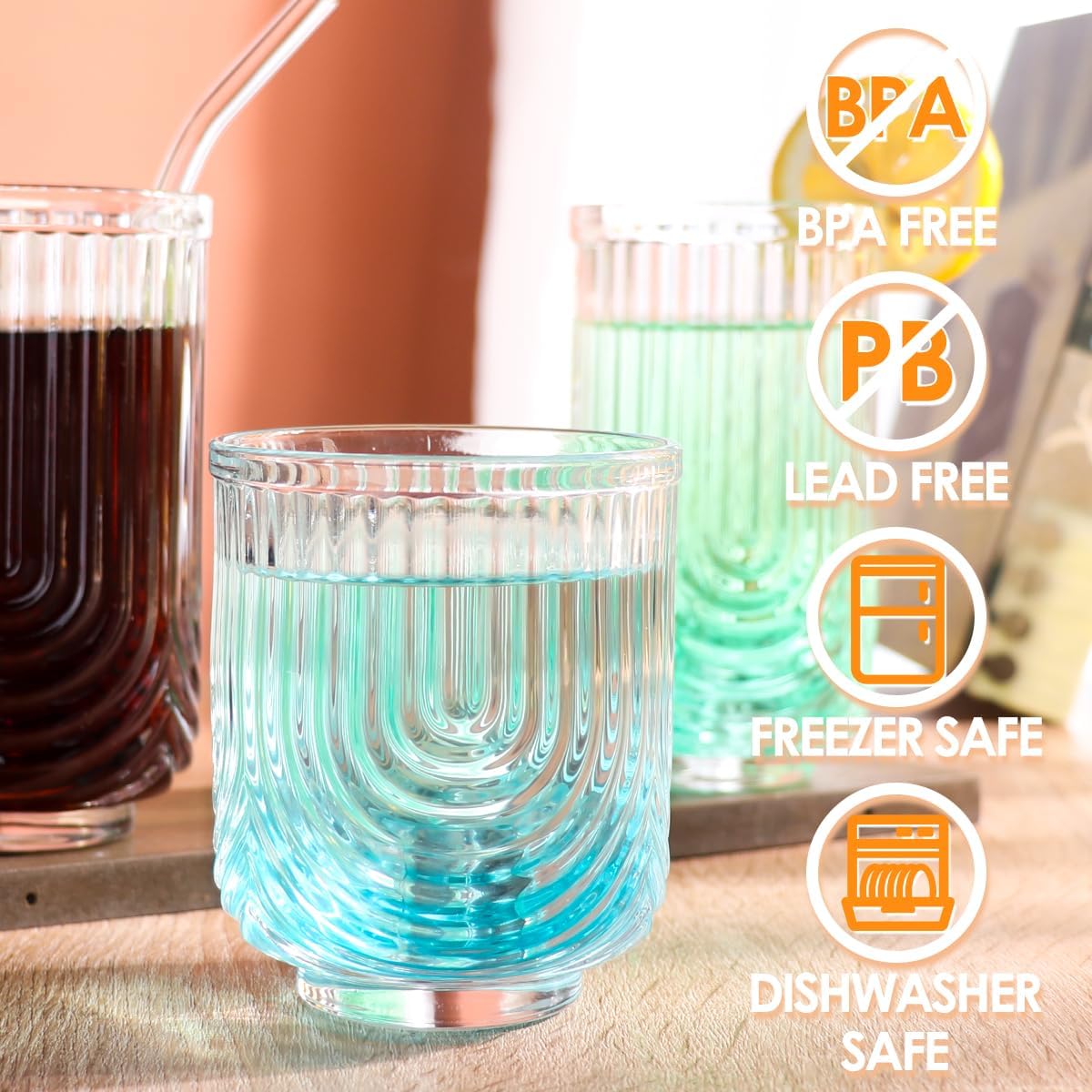Sottobicchieri Vintage Art Deco – Set Da 4, Motivi Geometrici Aztechi, Sughero, Regalo #12760 - 3