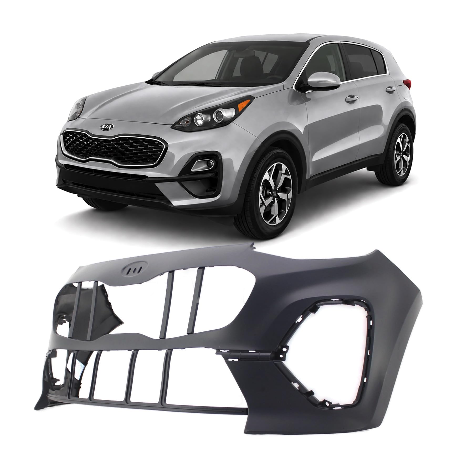 FitParts Compatible with Kia Sportage 2020–2022 Front Bumper Cover