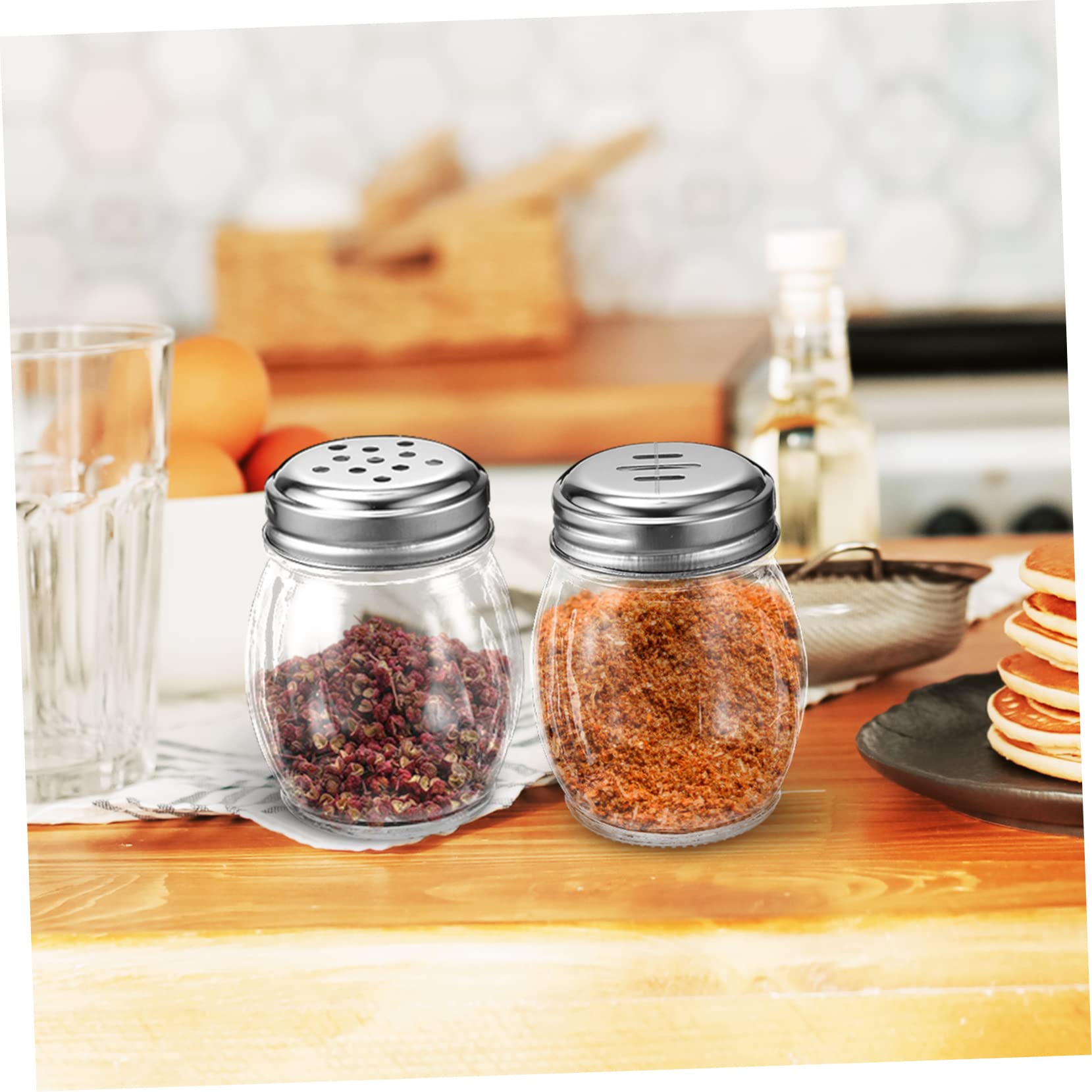 Saleros y Pimenteros de Cristal 10 Piezas 150 Ml para Condimentos | Botella Transparente, Uso Mano, Set de 10 Unidades, Apto para Cocina Familiar y Camping