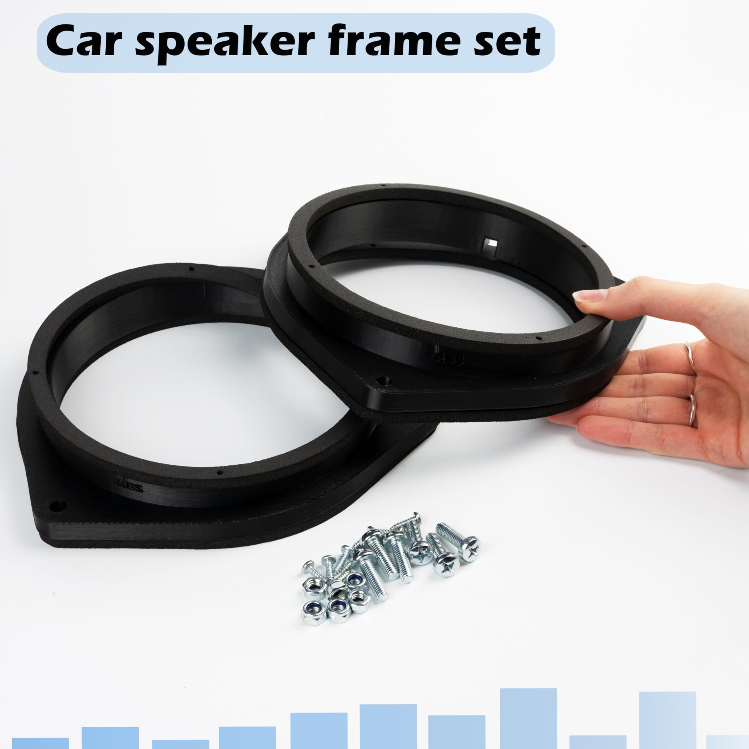 Aerzetix Set di 2 adattatori per altoparlanti Ø165 mm compatibile con Toyota Auris I(E150) / Avensis II(T25) / III(T27) / Corolla IX(E120) / Verso II(R1) / RAV4 II(XA2) / V(XA5) / Aygo X(AB7)