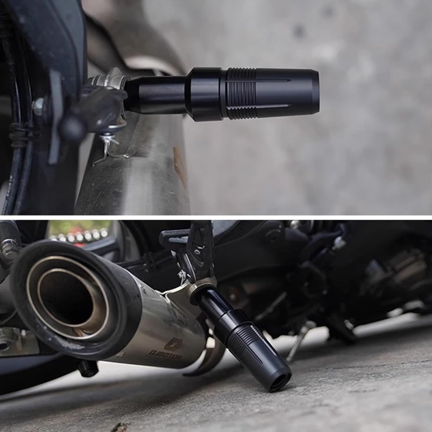 suitable for KLX230SM klx230sm motorcycle frame anti-collision pad engine box slider anti-fall rod exhaust pipe motorcycle accessories (B,Black)