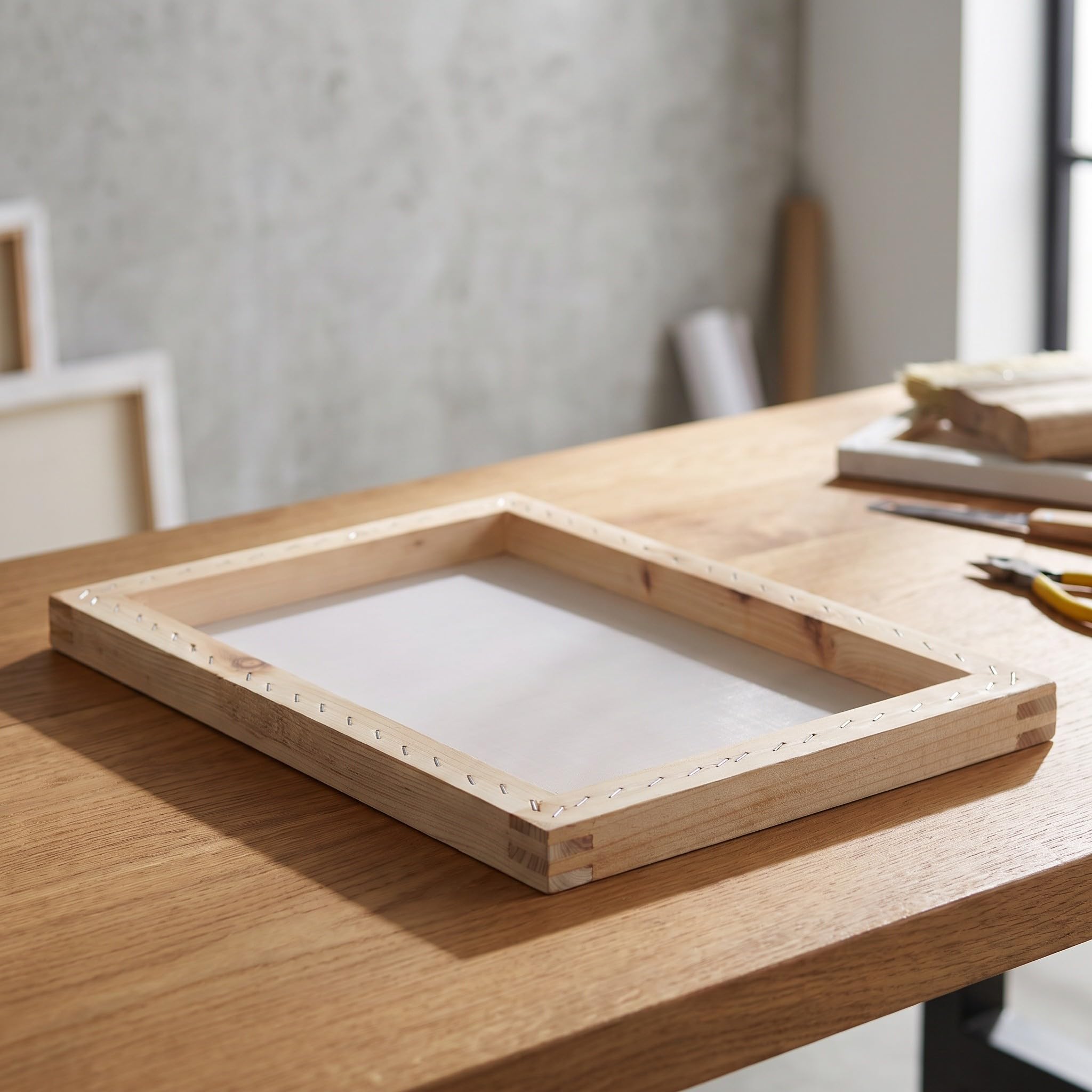 Veemoon Set di 3 telai in legno per serigrafia con 160 maglie per lavori