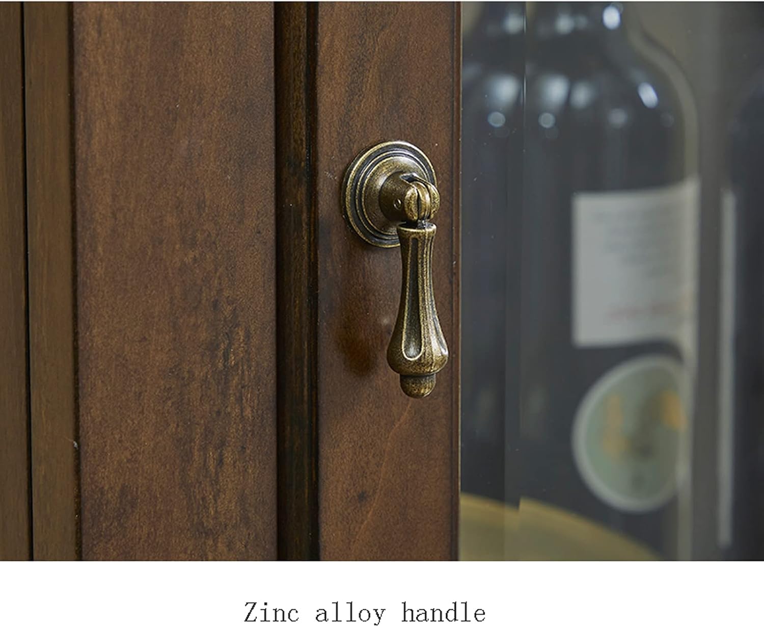 Wine Cabinet Wood Wine Cabinet, Modern Glass Cabinet, Small Apartment Living Room Storage Cabinet Freestanding Wine Racks & Cabinets