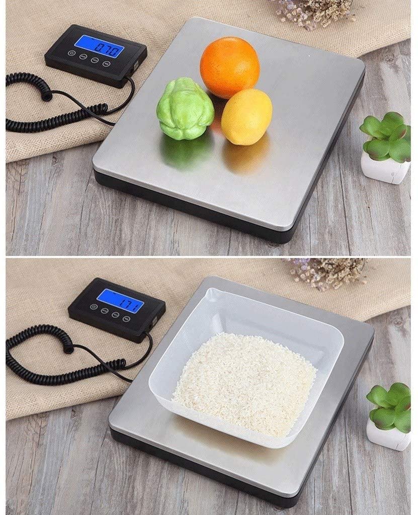 Báscula electrónica Digital Plata Alta precisión 180 kg / 50 g Profesión Pesaje Postal Plataforma de Acero Inoxidable Básculas de Frutas for Tienda Comercial Pesaje de Cocina