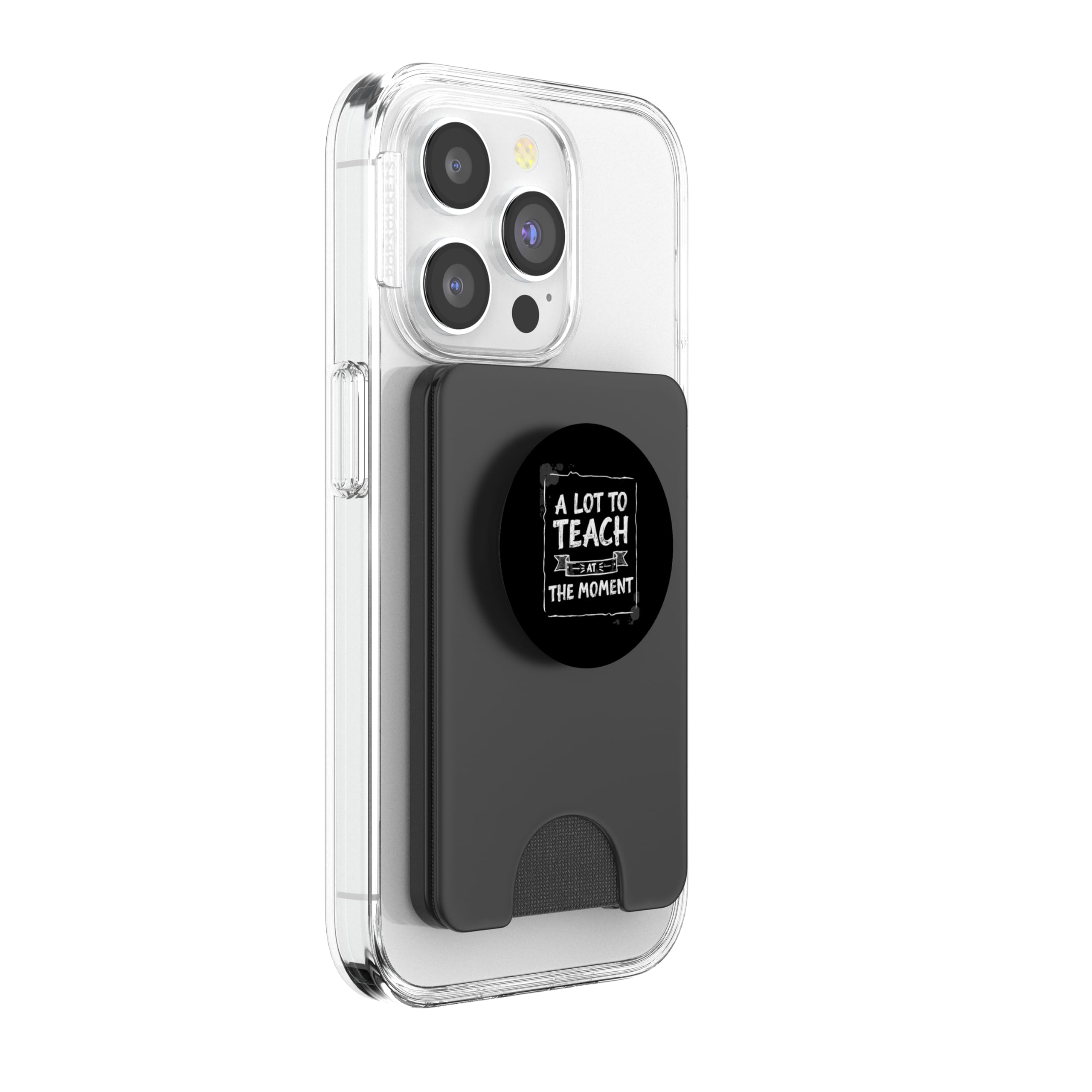 Teachers Day A Lot To Teach At The Moment Teachers Teaching PopSockets PopWallet for MagSafe, Black - Image 4