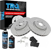 Vista 1 de TRQ Kit de rotor de freno metálico delantero compatible con Camaro SS Regal Turbo