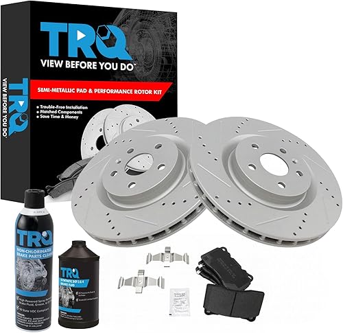 Miniatura 2 de TRQ Kit de rotor de freno metálico delantero compatible con Camaro SS Regal Turbo