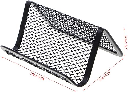 Miniatura 5 de NABIAN Soporte para tarjetas de visita de escritorio, soporte de tarjeta de visita de malla metálica para escritorio, oficina, tarjeta de visita